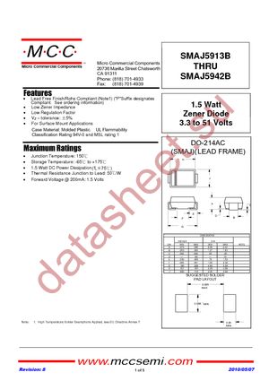 SMAJ5921BE3/TR13 datasheet  